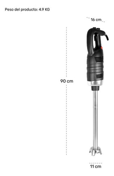 Batidora Inmersion Turbo Licuador Industrial 850w 19000rpm Gutstark Home