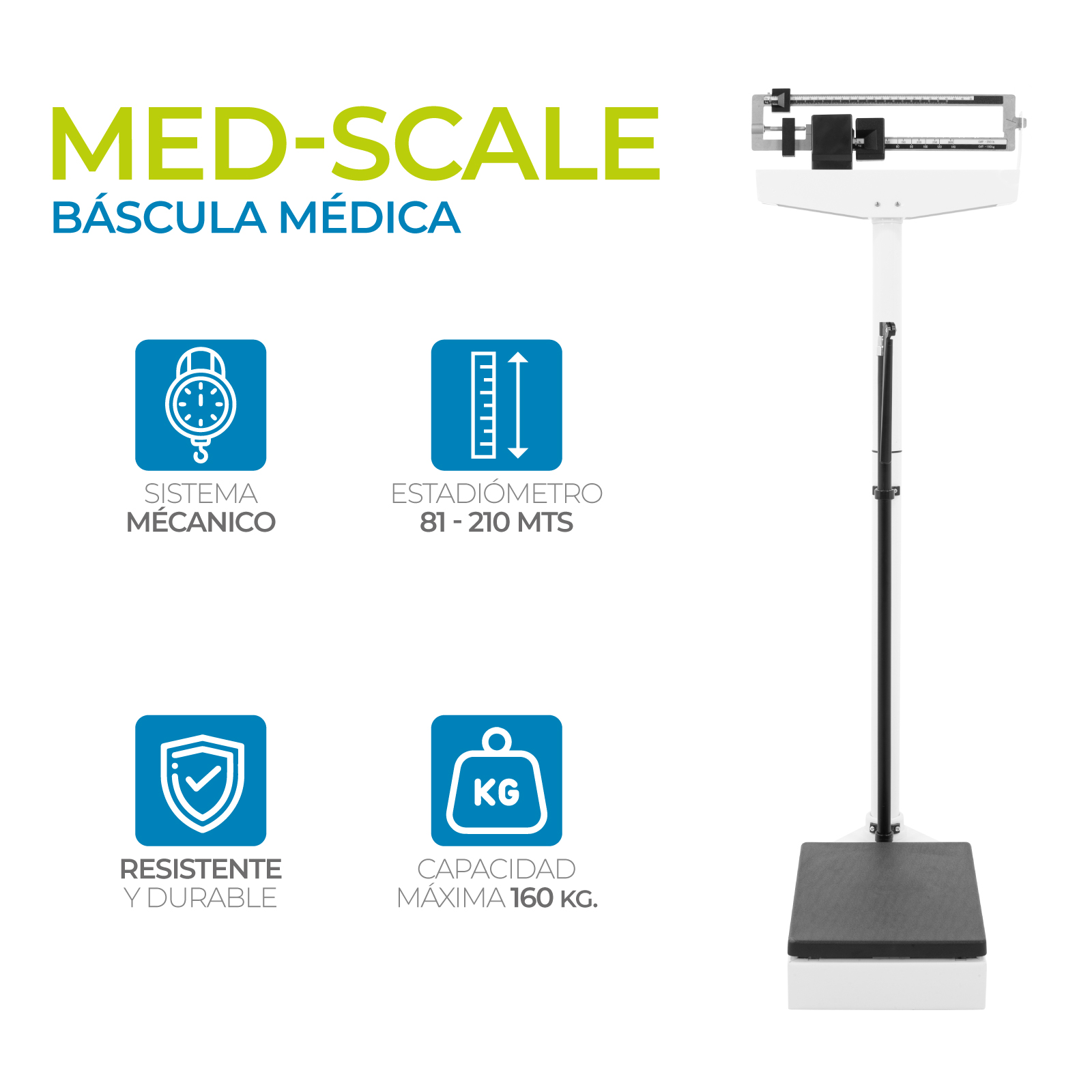 Bascula Balanza Mecanica Onof Estadimetro Precision Medica