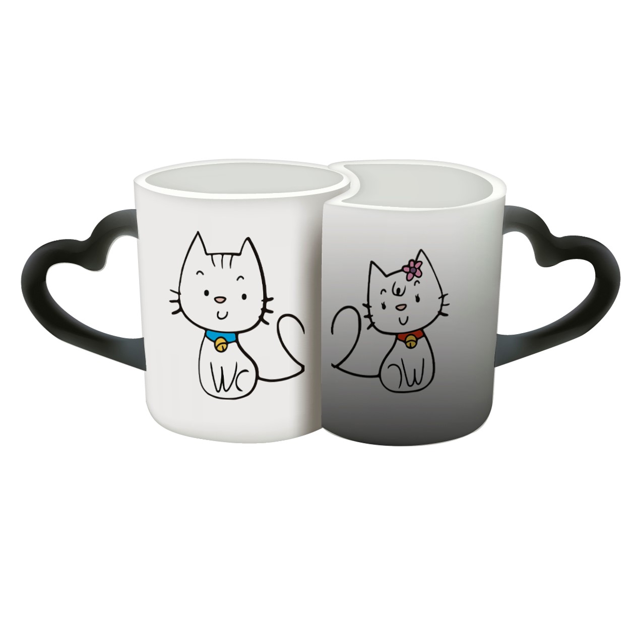 TAZA PERSONALIZADA GATOS MODELO DUO PAREJA MÁGICA
