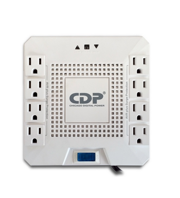 Regulador CDP R-AVR1808, 1000W, 1800VA, 8 Contactos. 