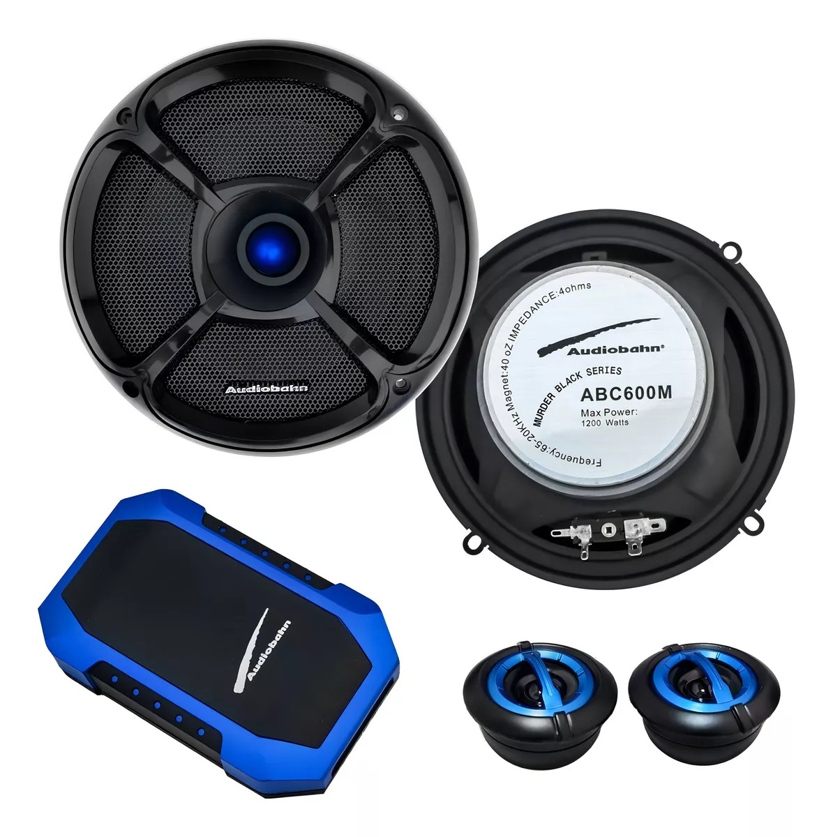 Sistema De Set Medios Audiobahn 6.5 Pulgadas Open Show 1200w