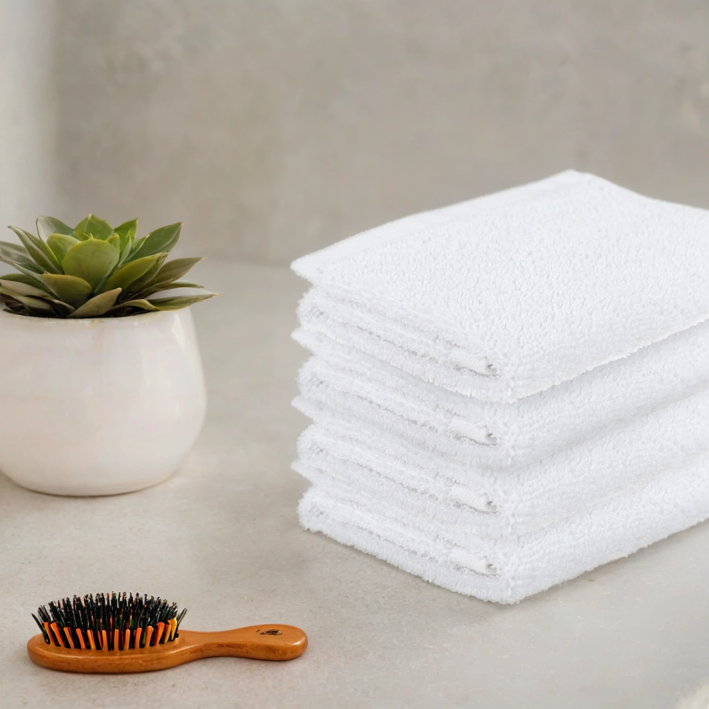 GILA Toalla Facial de Algodón linea Essentials I Paquete de 12 Toallas Blancas para Cara.