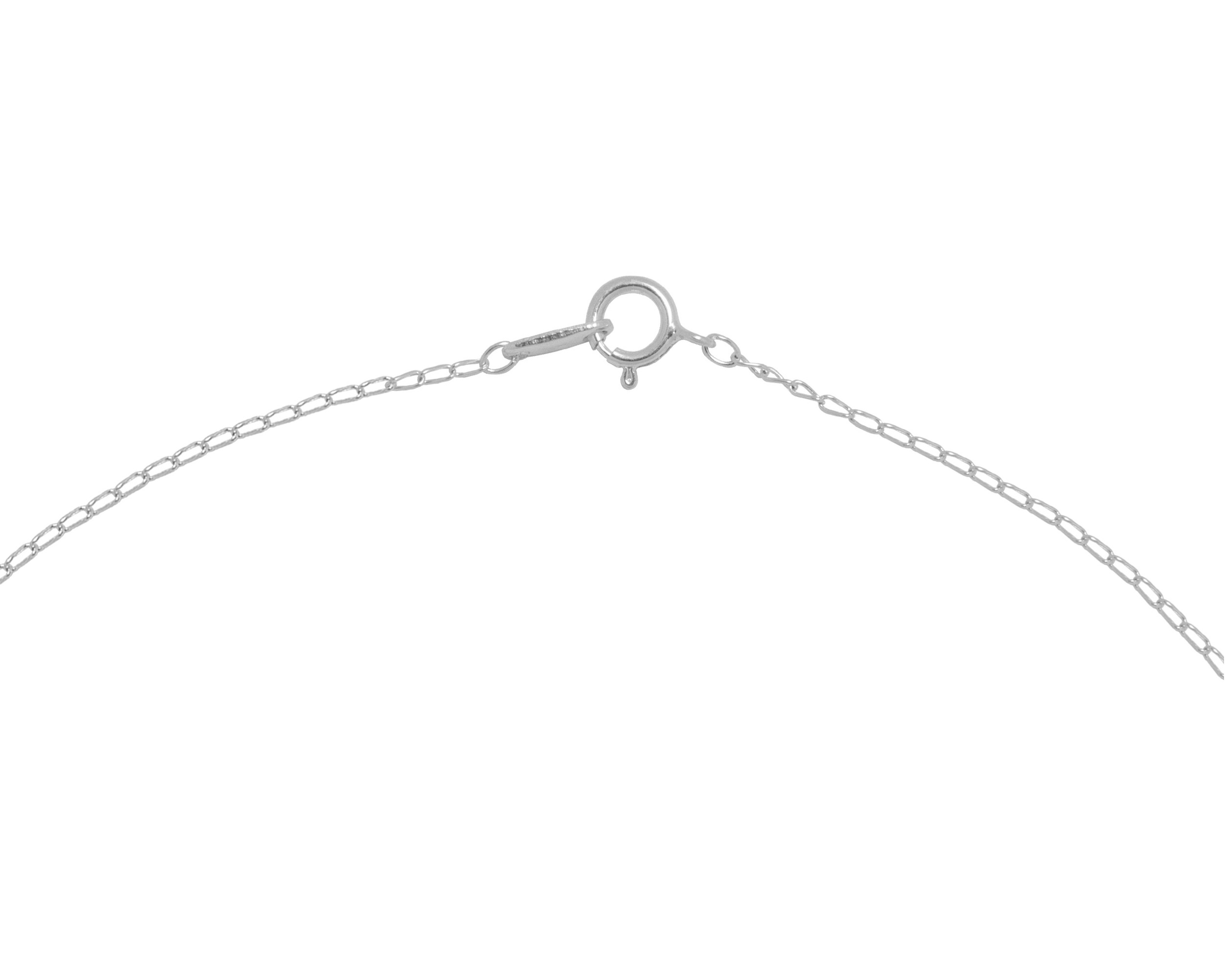 Collar Gargantilla Plata 925 Horoz Sagrado Corazón tejido en 45cm SP1495