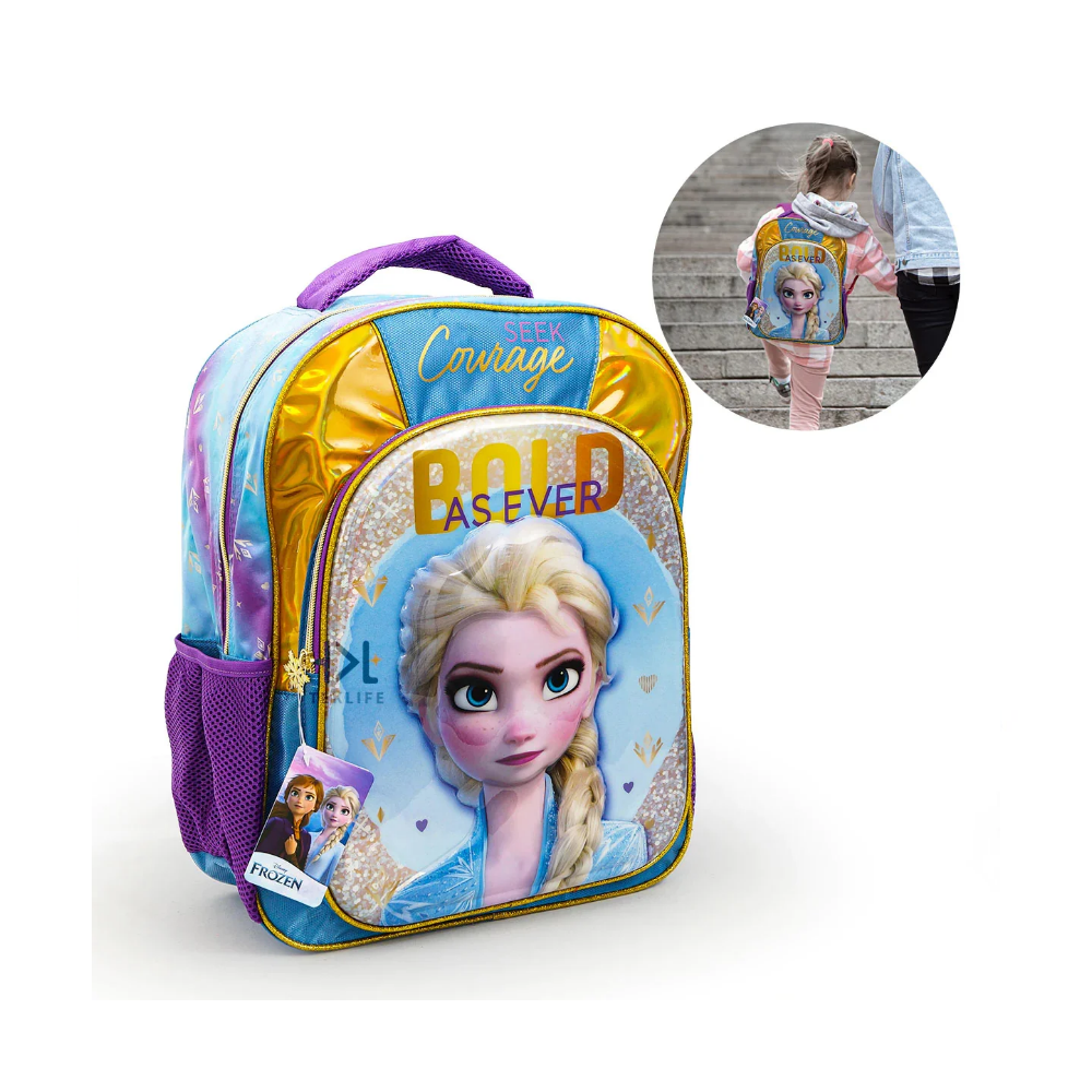 Mochila Escolar Grande Primaria Ruz Disney Princesas Frozen Elsa 174422 Coleccion Bold