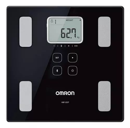 Bascula Balanza Digital  Personal Inteligente Omron Hbf-222t Negro