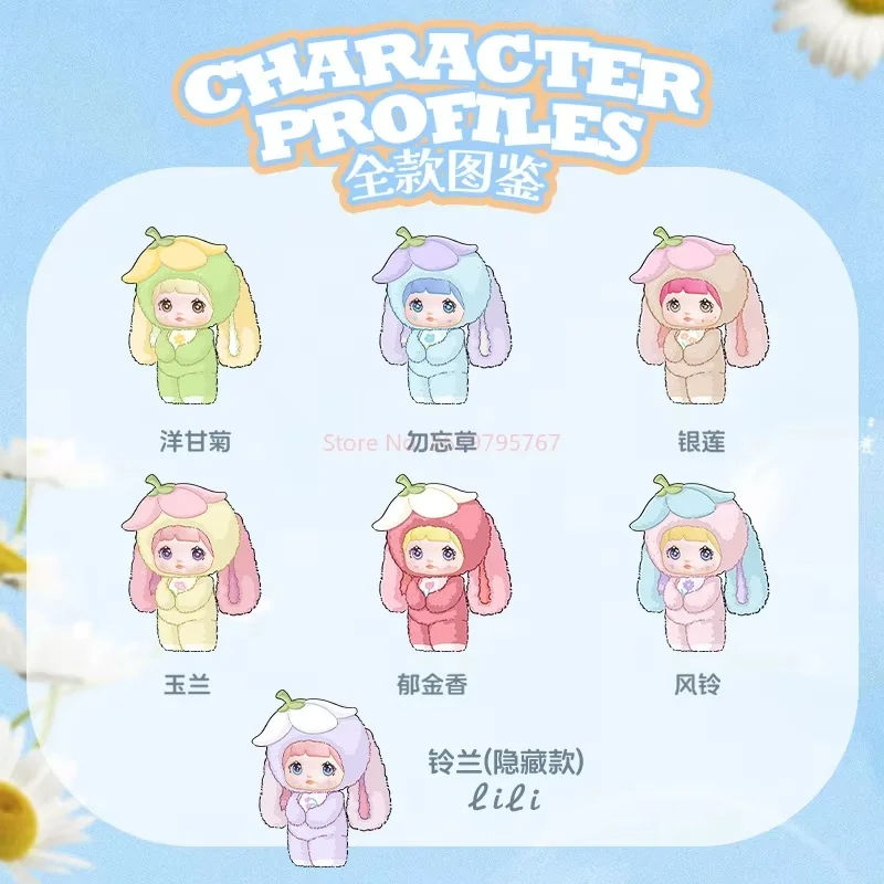 Caja Misteriosa de la serie Nommi Garden Rabbit, Figura Original de Anime Kawaii, Dulce y Encantadora, Bonita Muñeca Llavero Coleccionable, 1 Pcs
