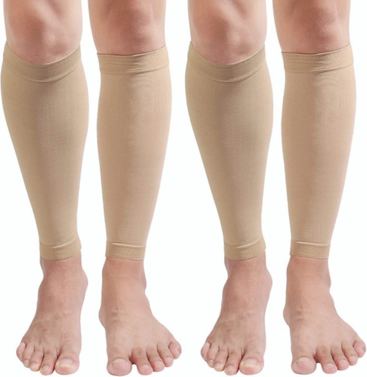 Medias Calcetines De Compresion Venosa Pantorrillas Hombre Color de piel 