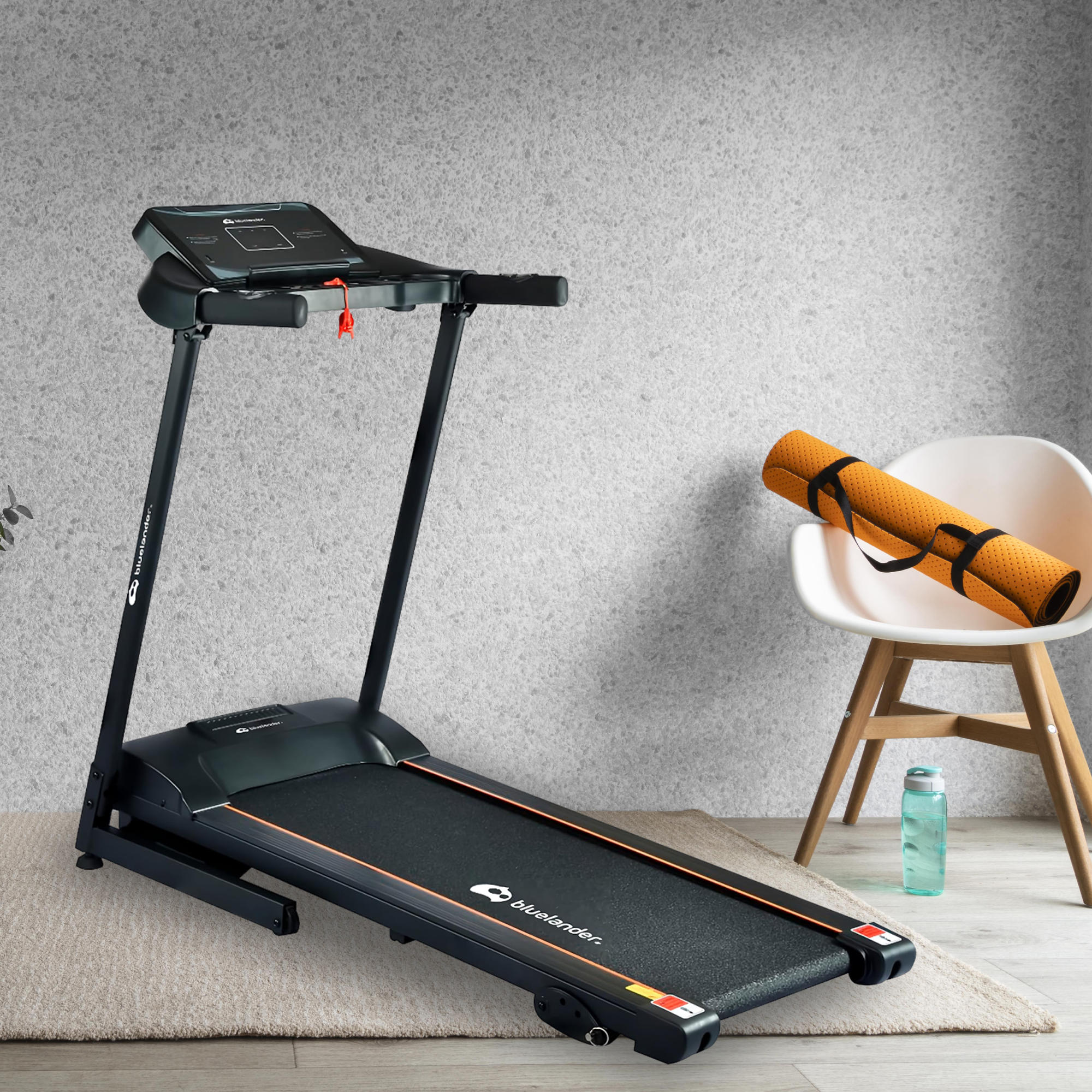 Caminadora Eléctrica Plegable 2.5 HP con 3 Niveles de Inclinación Incluye Bocinas y Pantalla Bluelander 