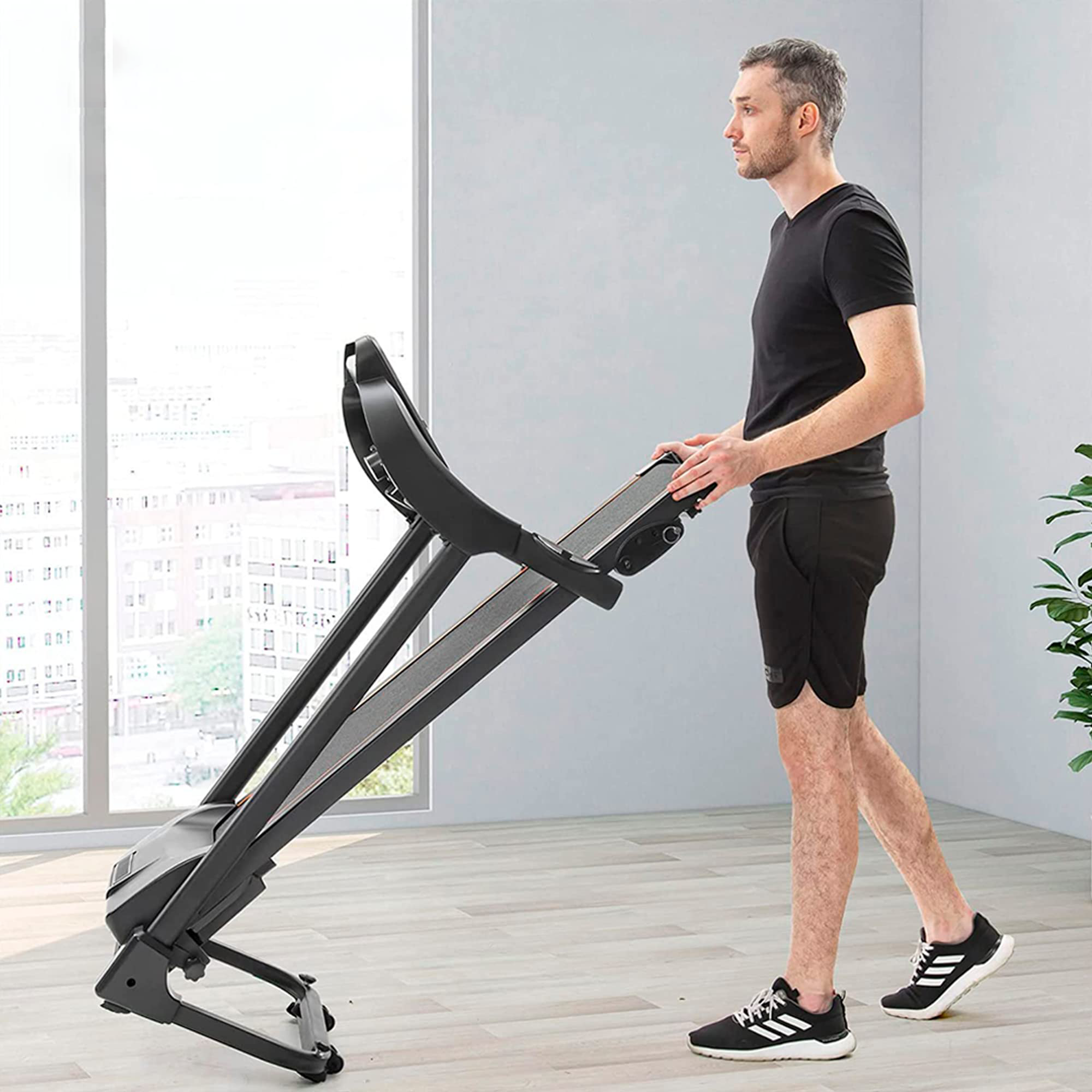 Caminadora Eléctrica Plegable 2.5 HP con 3 Niveles de Inclinación Incluye Bocinas y Pantalla Bluelander 