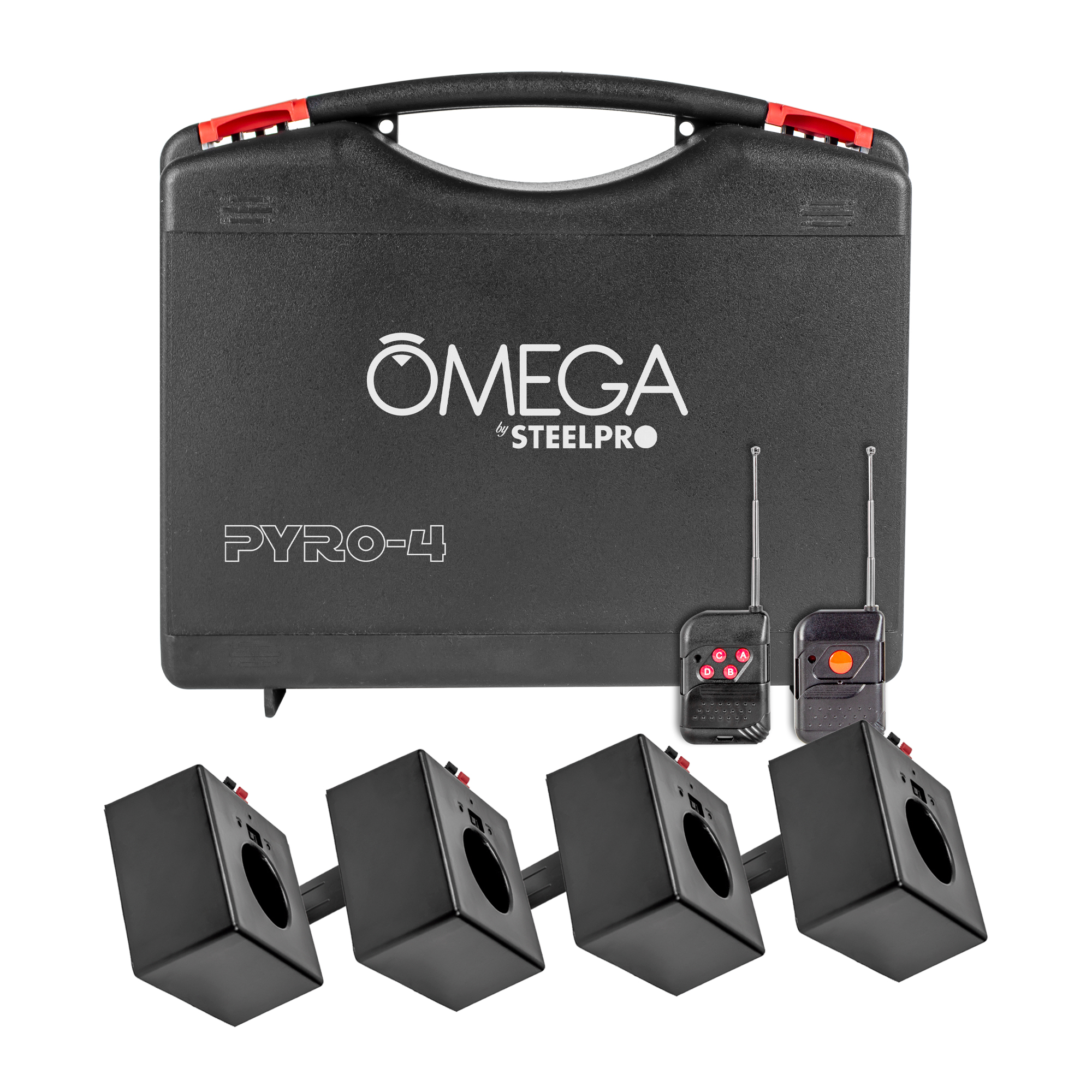 Set De 4 Detonadores Chisperos Inalambricos - Pyro 4 - Omega Steelpro.