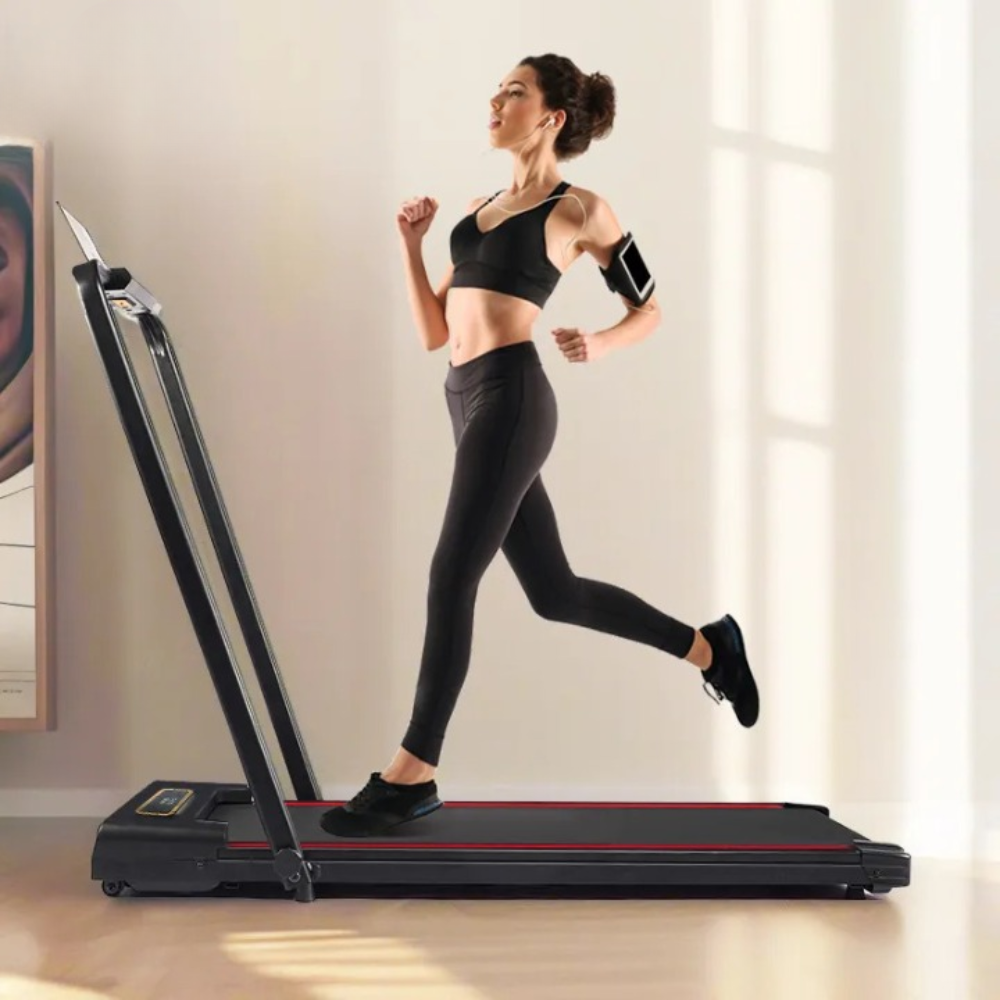 Caminadora Eléctrica con Asa y Pantalla Digital Plegable Portátil de 110 V Bluelander 