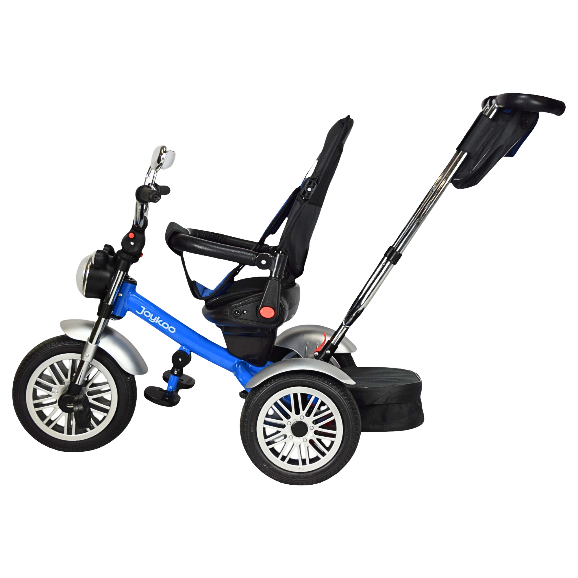 Triciclo para Niños Reclinable Giratorio 360 Sonido Llanta Goma - Azul