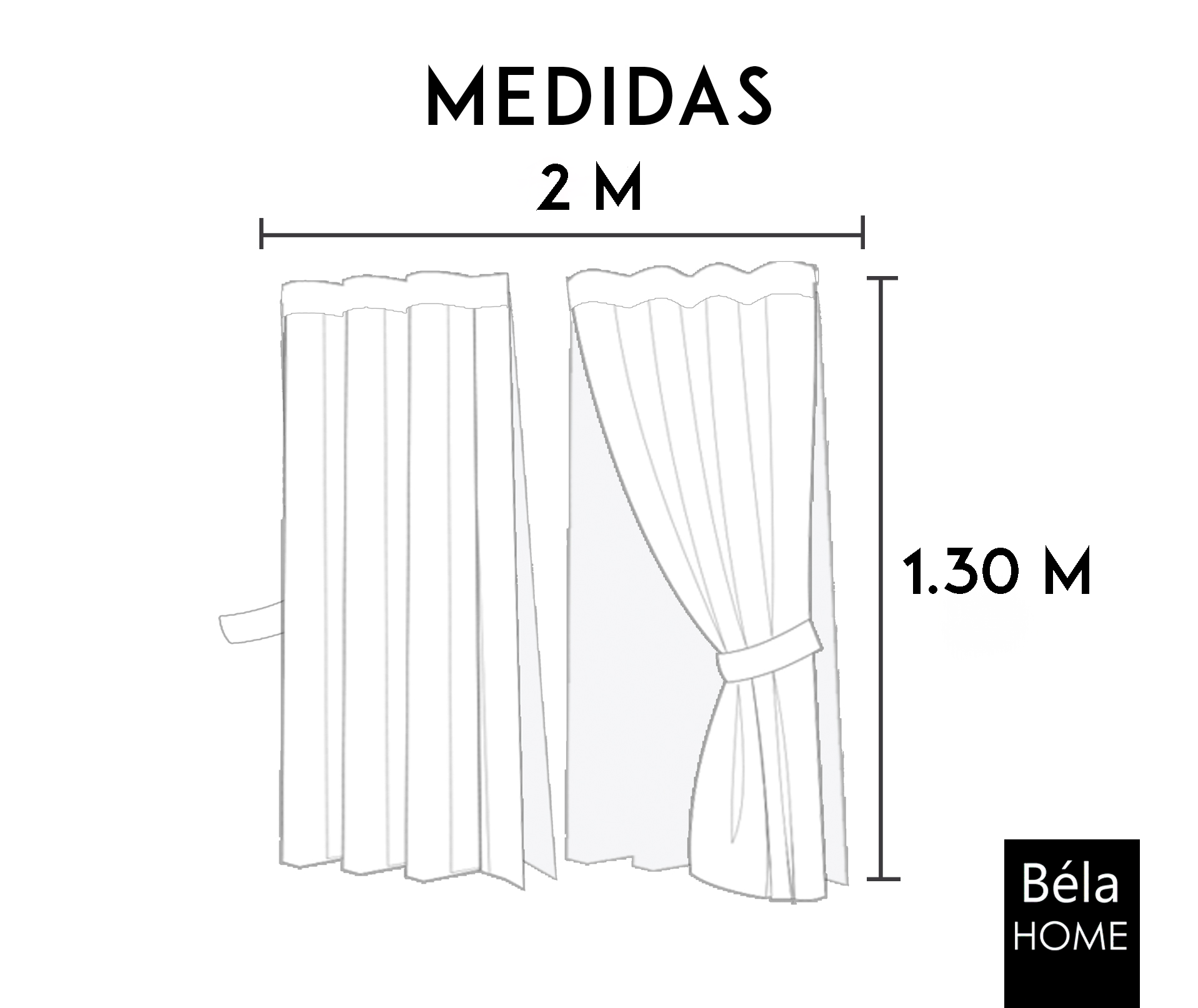Cortinas Cocina Incluye Traslúcidas 1.30x2m Bela Home (Natura)