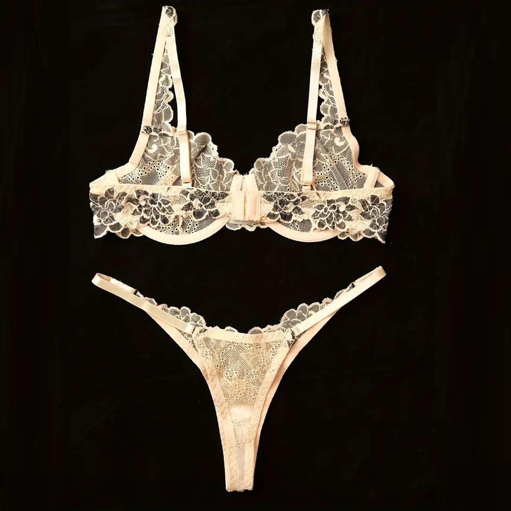 Conjunto de Dos Piezas de Lencería Romántica