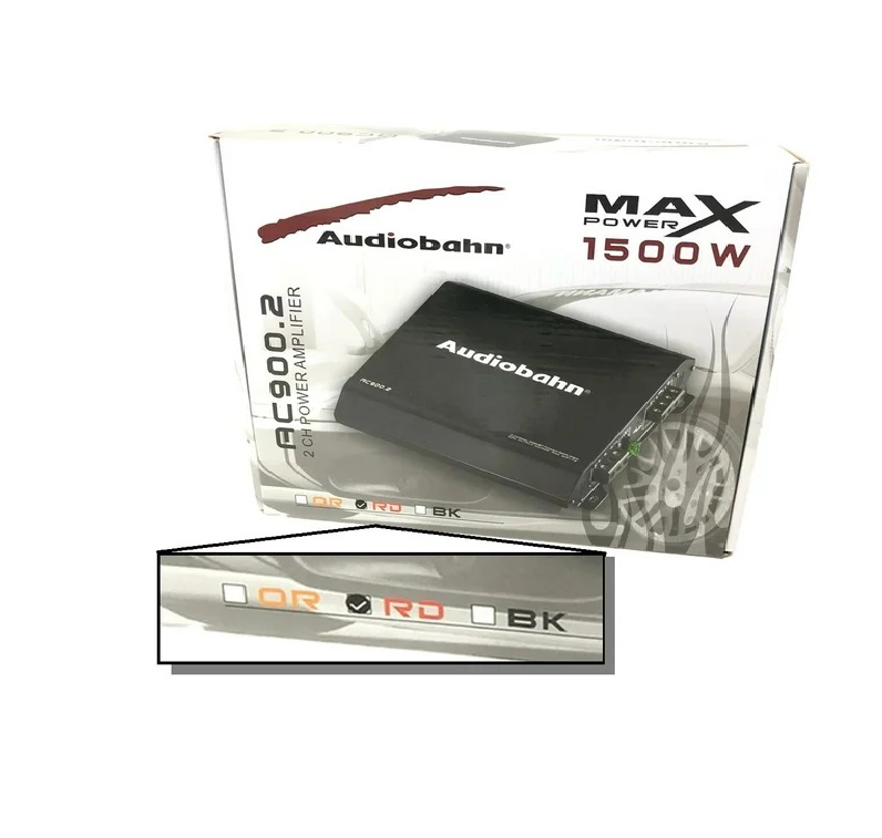 Amplificador  Audiobahn AC900.2  1500w 2ch Para Bocinas Y Woofers
