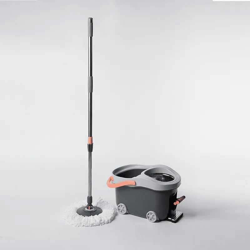 trapeador con balde para sistema de limpieza de pisos flexible de 360°