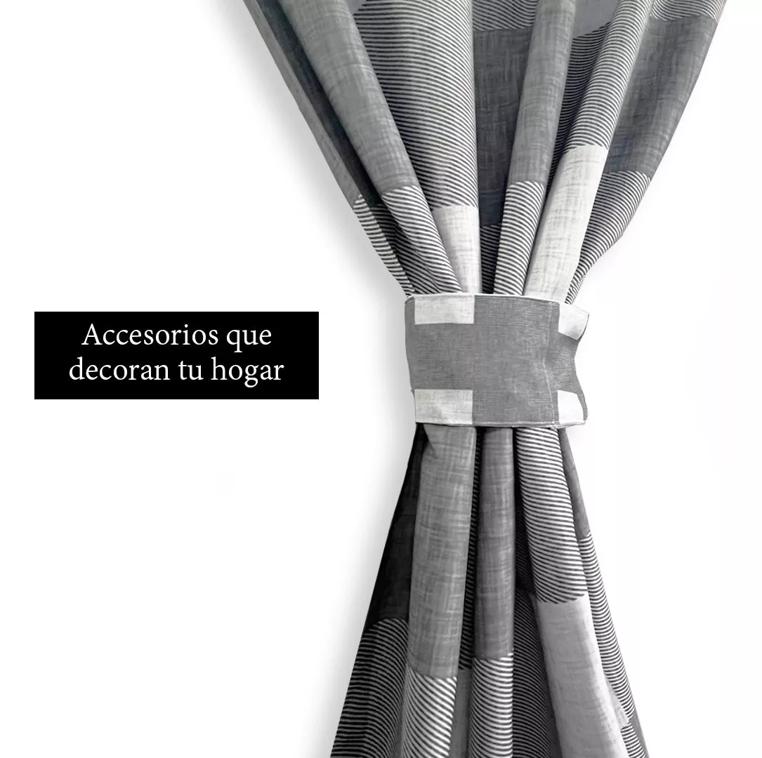 Cortinas Sala Recamara Elegantes Decorativas 2m X 2.7m + cortinas traslúcidas (Tiber)