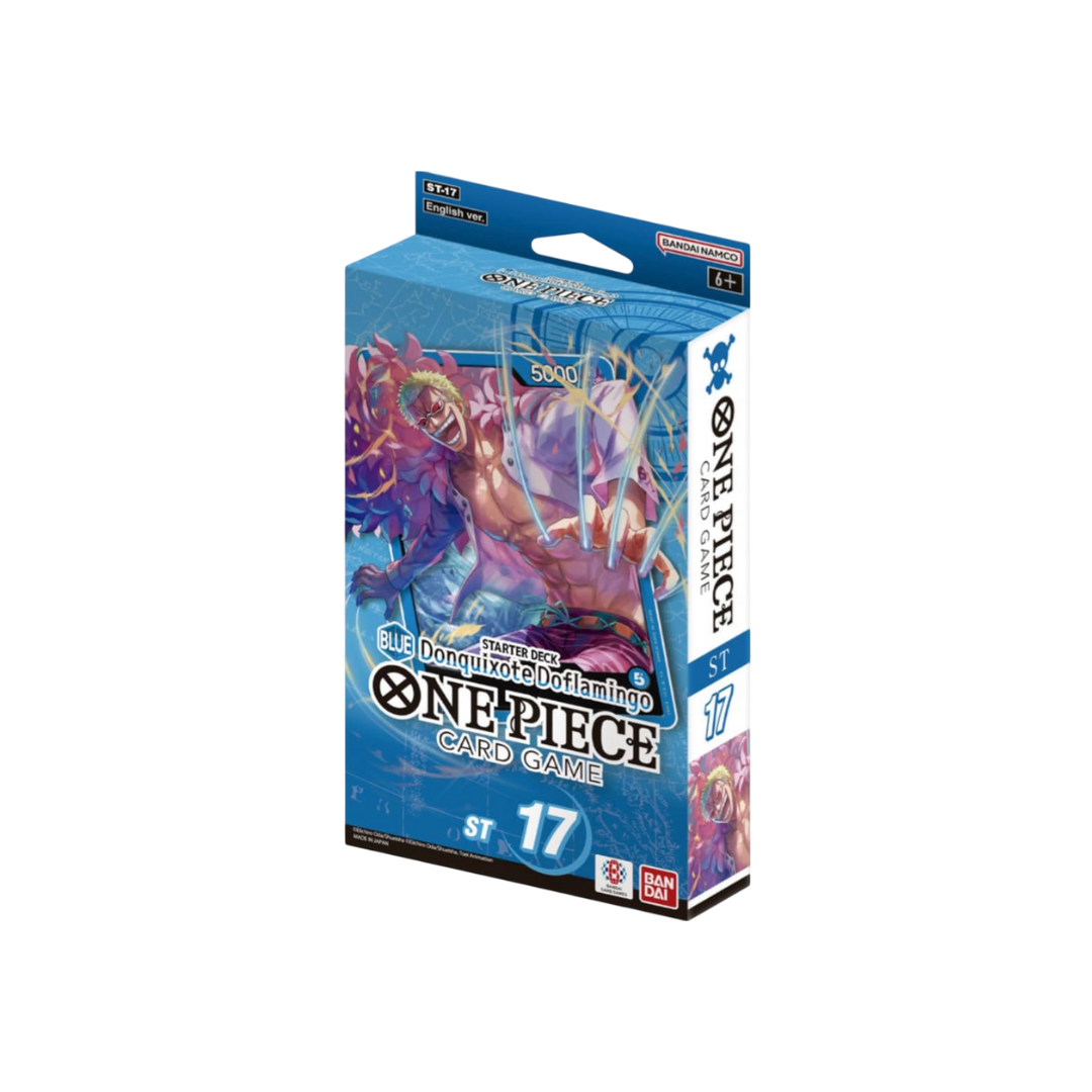 ONE PIECE CARD GAME -  STARTER DECK BLUE DONQUIXOTE DOFLAMINGO ST 17 INGLES
