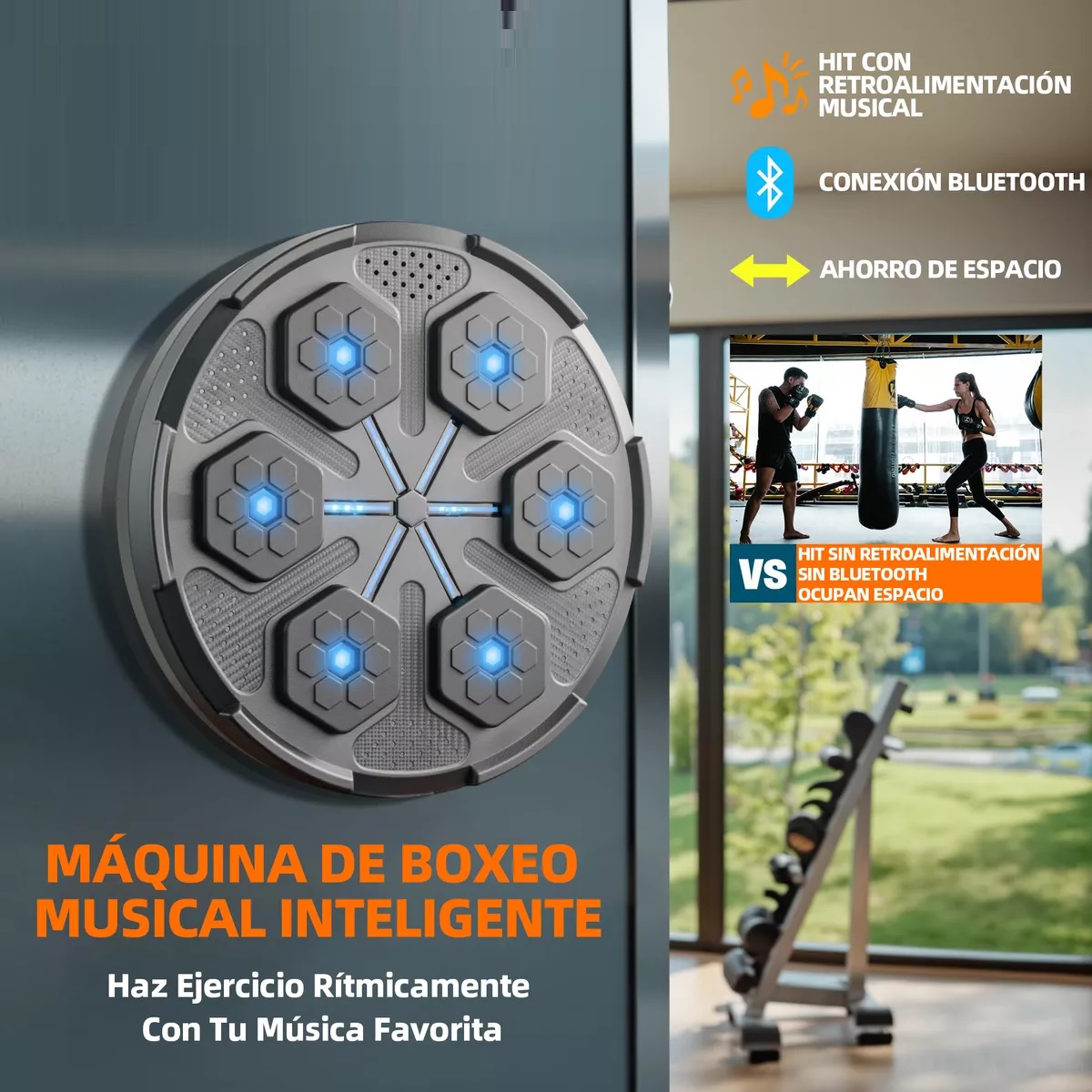 Máquina De Boxeo Musical Música Electrónica Bluetooth Boxeo