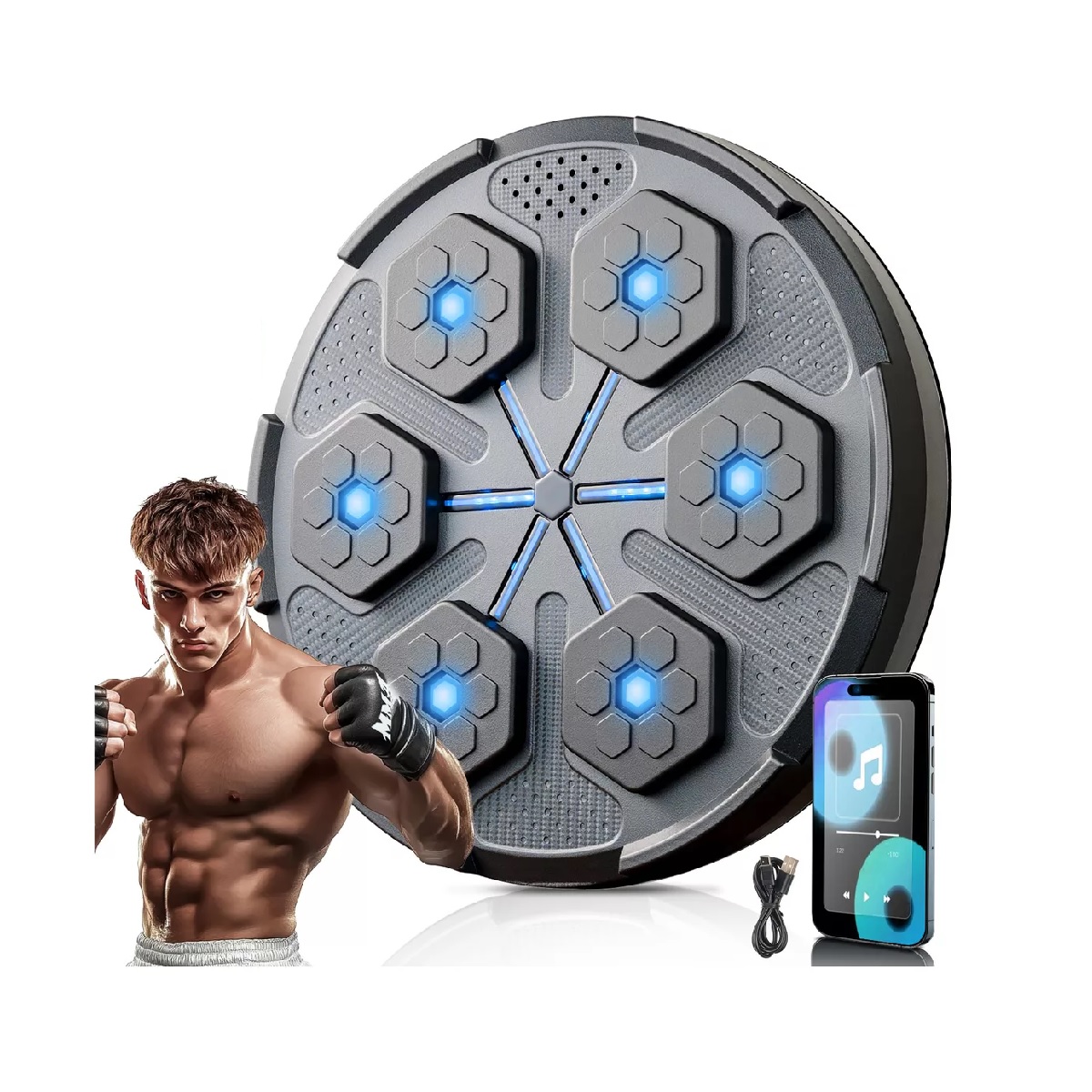 Máquina De Boxeo Musical Música Electrónica Bluetooth Boxeo
