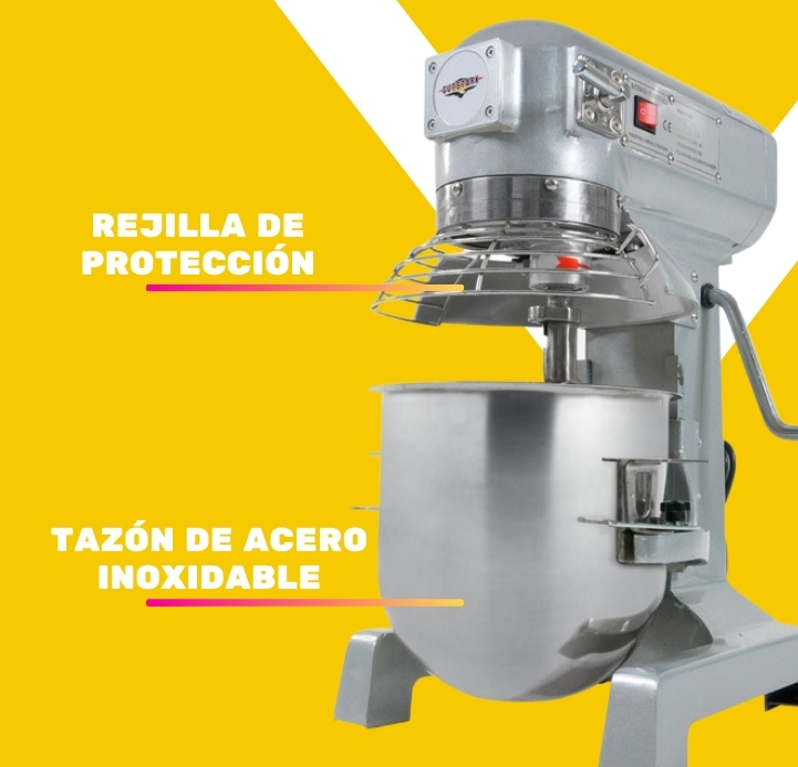 Batidora Industrial 20 Lts Agitador Planetario Electrica  Acero Inoxidable