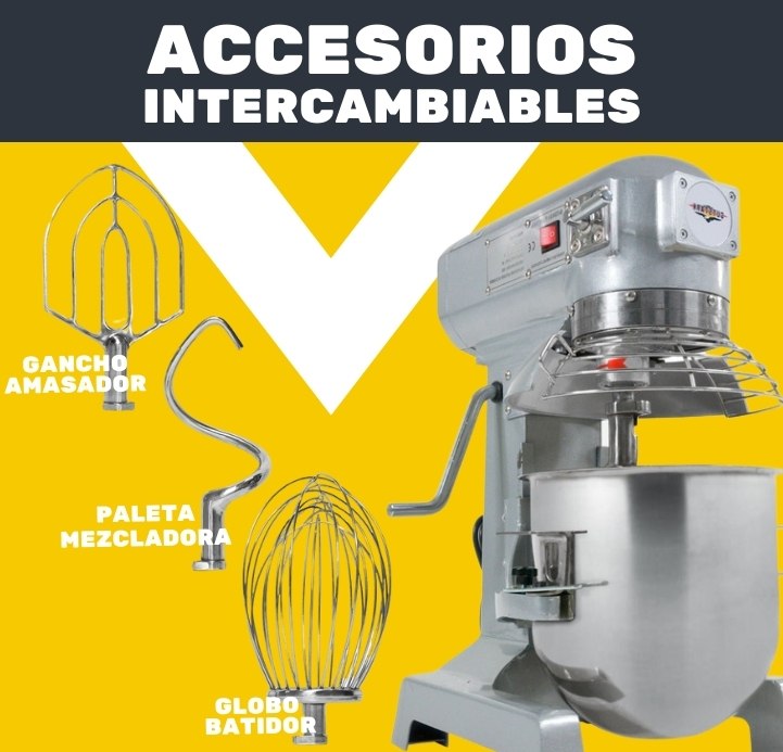 Batidora Industrial 20 Lts Agitador Planetario Electrica  Acero Inoxidable