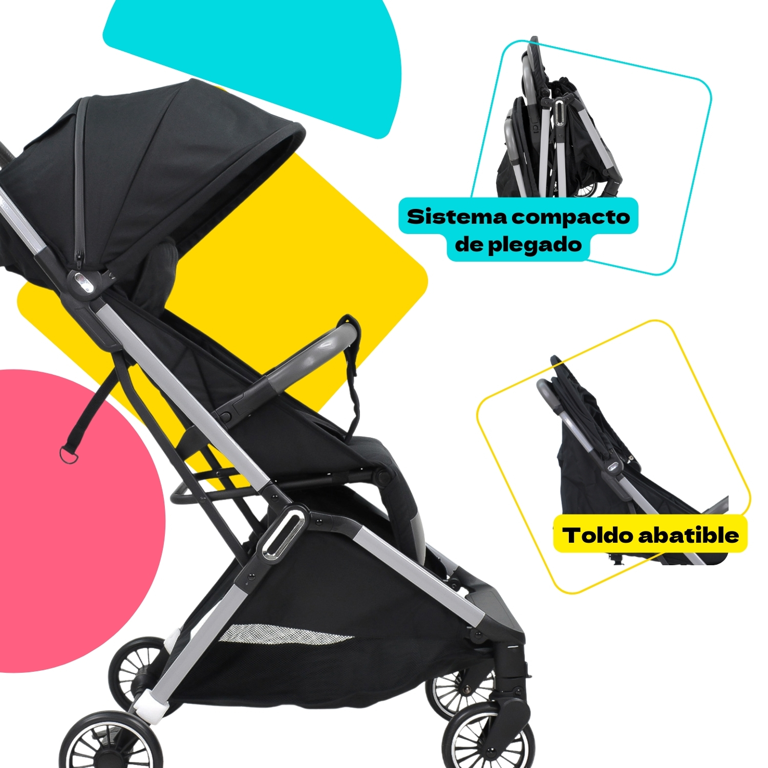 Carriola Para Bebe Plegable Tipo Baston Bidireccional