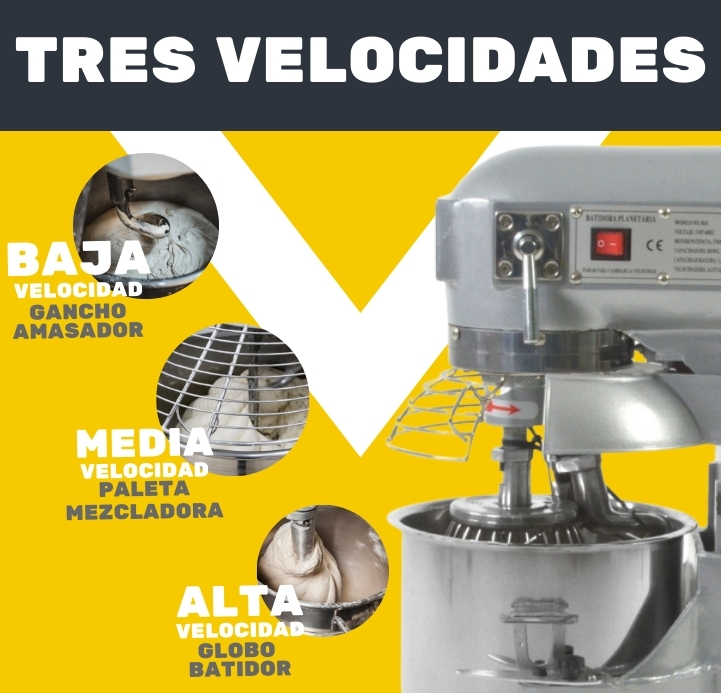 Batidora Industrial 20 Lts Agitador Planetario Electrica  Acero Inoxidable