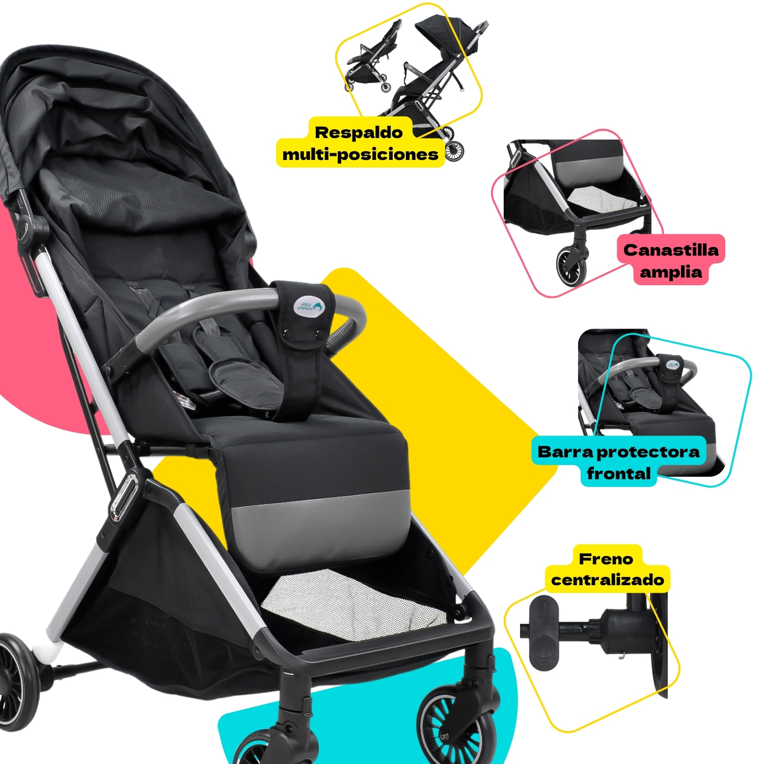 Carriola Para Bebe Plegable Tipo Baston Bidireccional