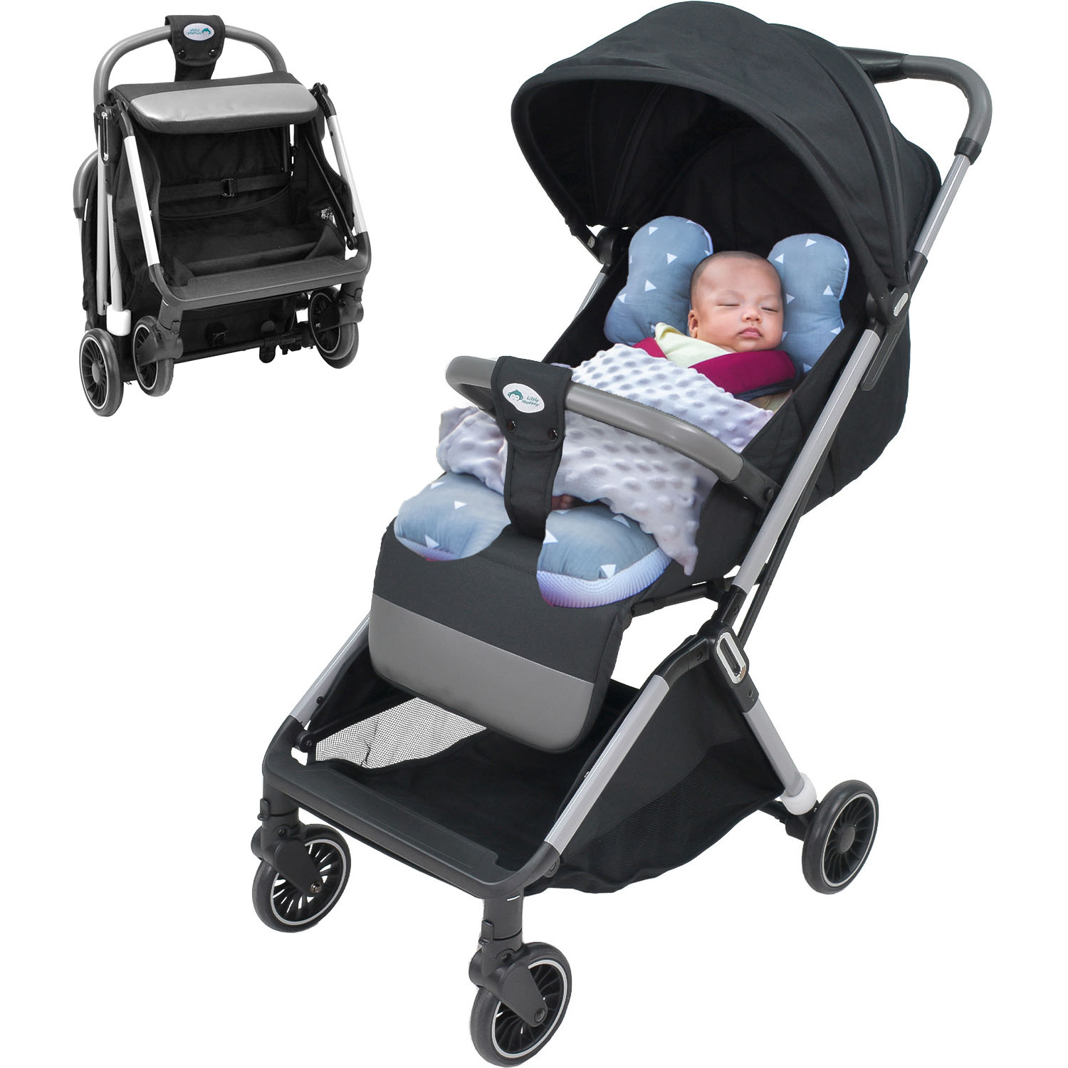 Carriola Para Bebe Plegable Tipo Baston Bidireccional