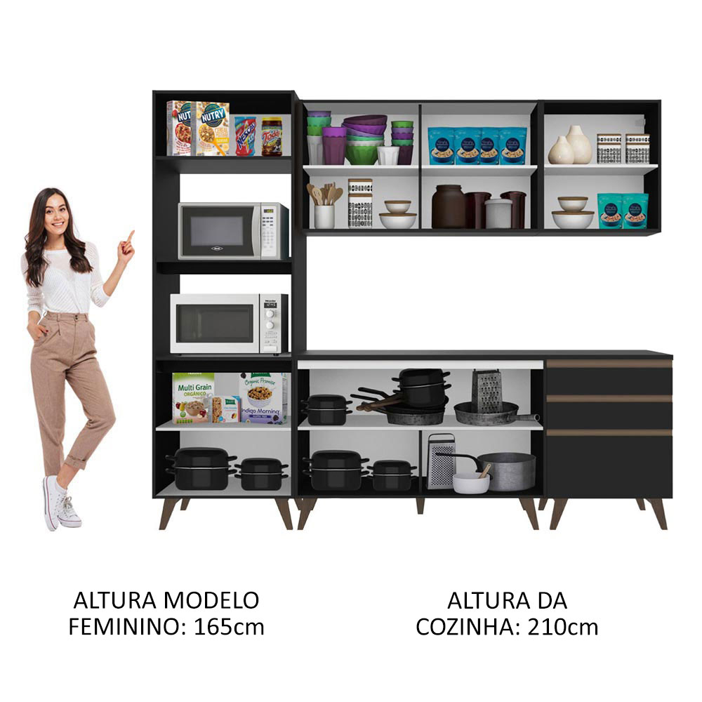 Cocina Integral Completa Modular Madesa Reims 250cm NN