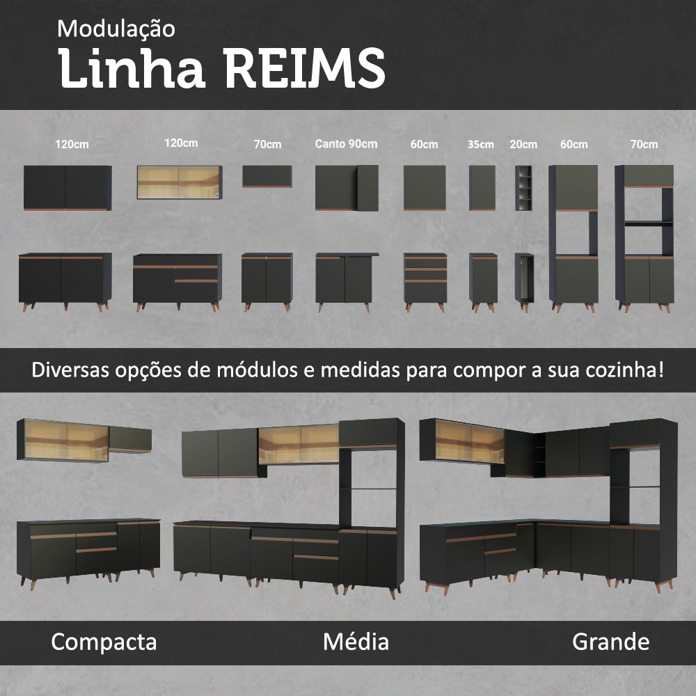 Cocina Integral Completa Modular Madesa Reims 250cm NN