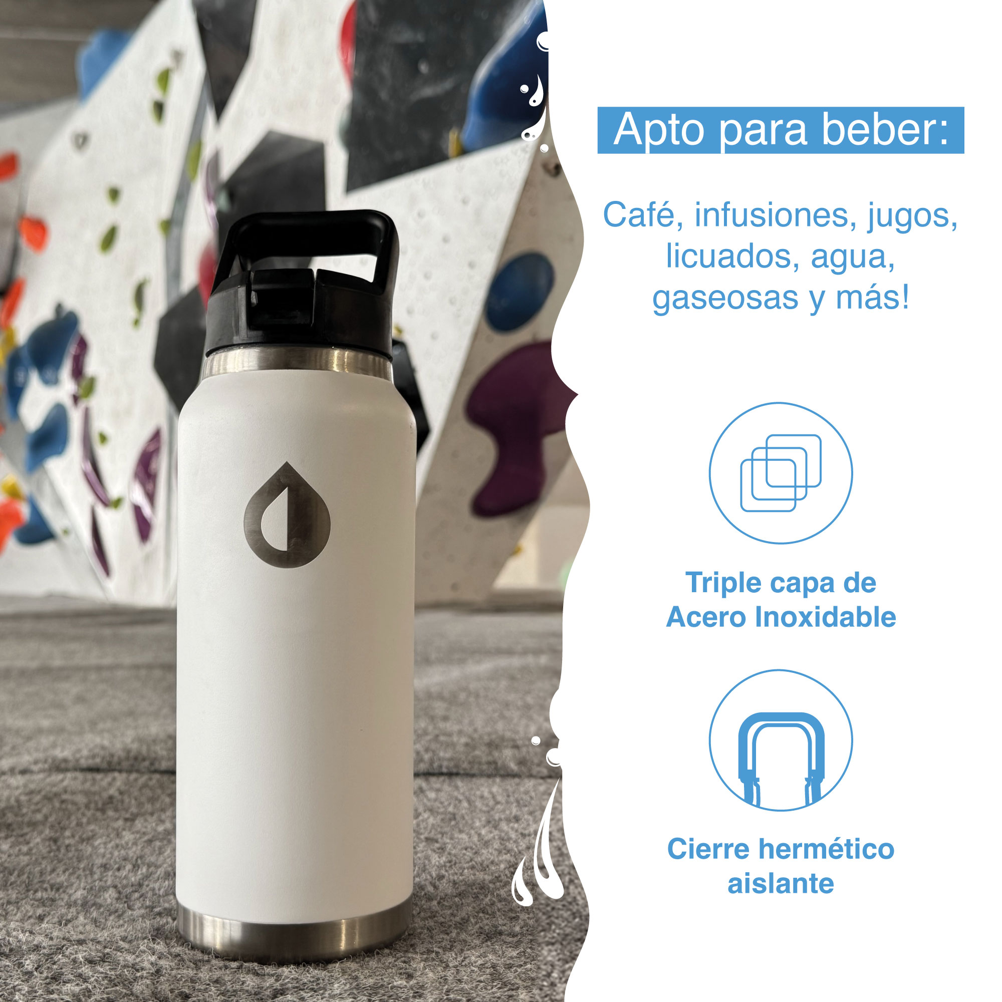 Termo PURA Sport Térmico 1.2lts con Purificador Agua Acero Rosa