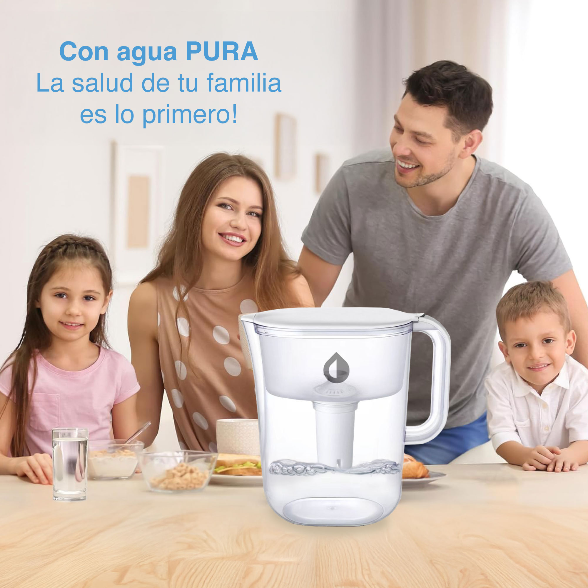 Jarra Filtro Purificador De Agua Portátil Sin Conexión 3lts