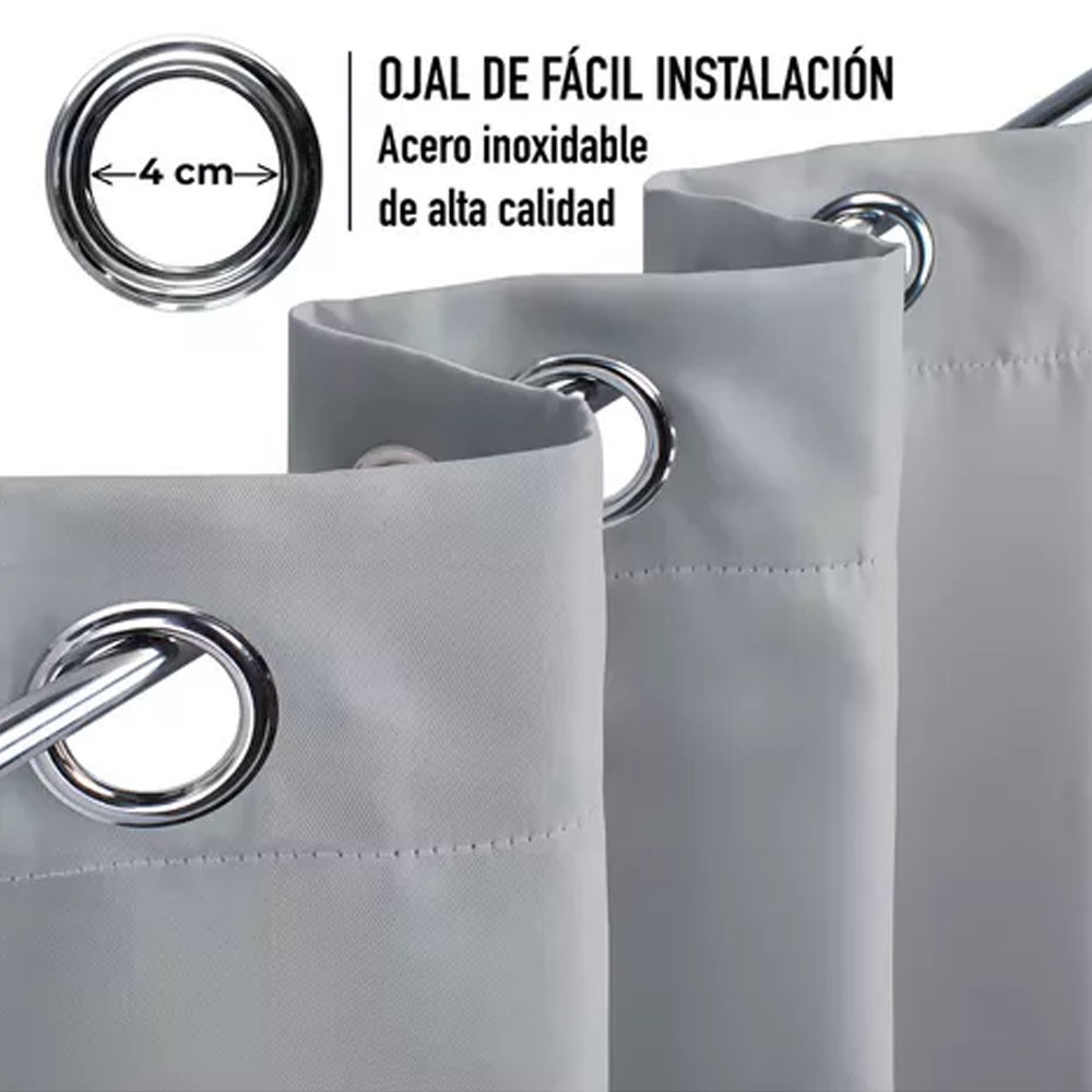 Cortinas Blackout para bloquear luz y ruido Gris Perla  Kyuden Home