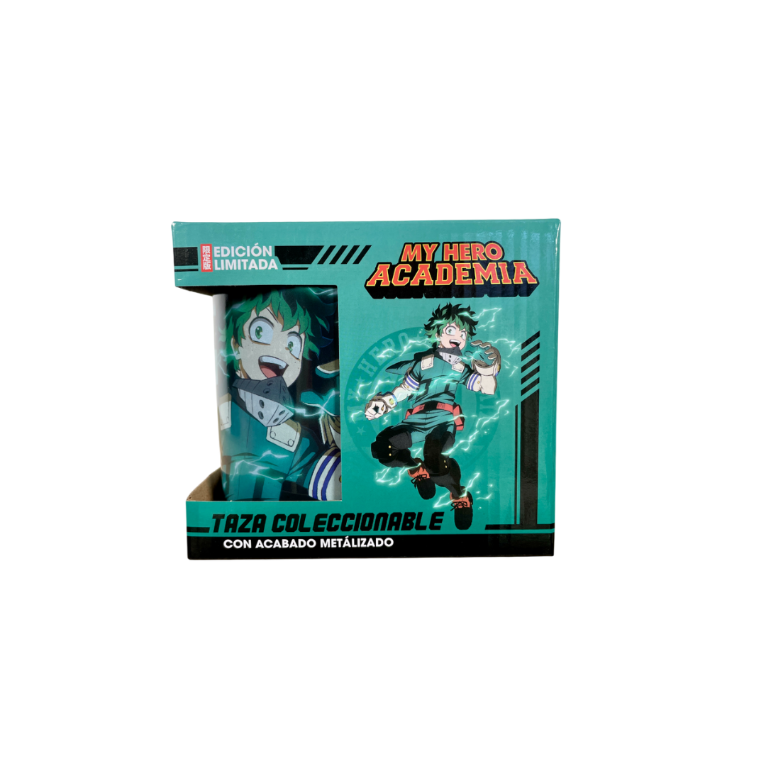  TAZA JUMBO DEKU MY HERO ACADEMIA DETALLES METALICOS