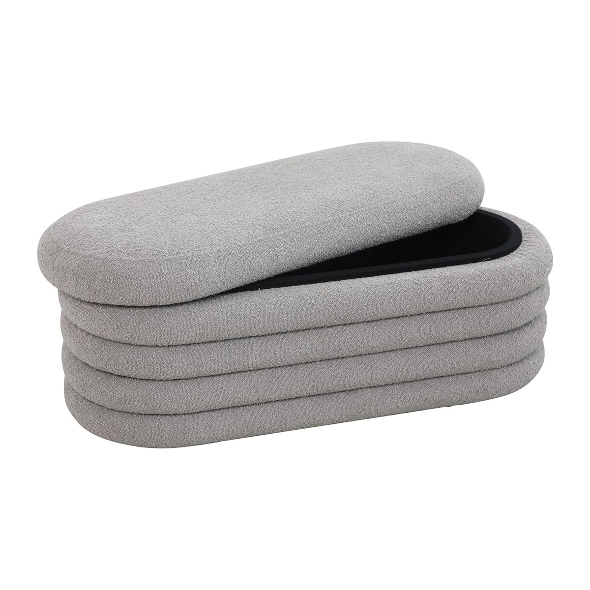 Baúl Diván Píe de Cama con Espacio de Almacenamiento (Gris)