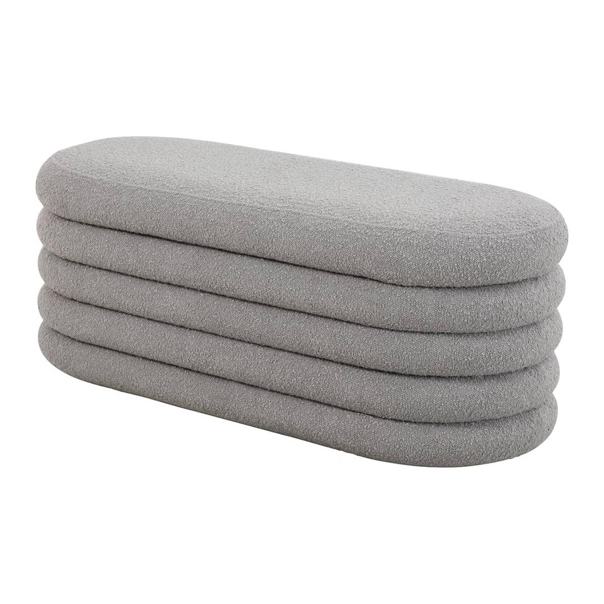 Baúl Diván Píe de Cama con Espacio de Almacenamiento (Gris)
