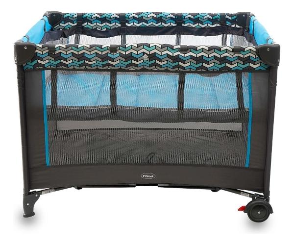 Cuna Corral Para Bebé Prinsel San Remo Con Mosquitero azul