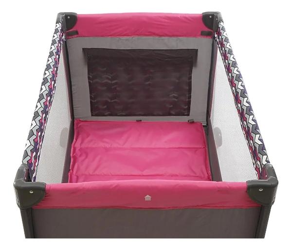 Cuna Corral Para Bebé Prinsel San Remo Con Mosquitero rosa