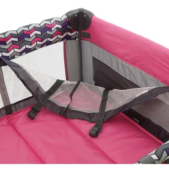 Cuna Corral Para Bebé Prinsel San Remo Con Mosquitero rosa