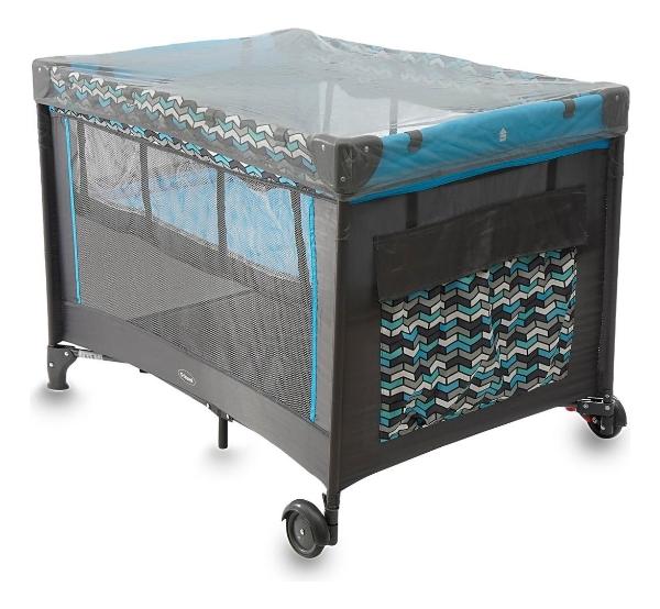 Cuna Corral Para Bebé Prinsel San Remo Con Mosquitero azul