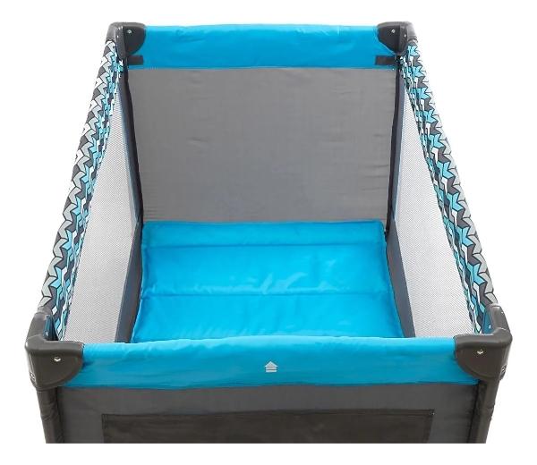Cuna Corral Para Bebé Prinsel San Remo Con Mosquitero azul