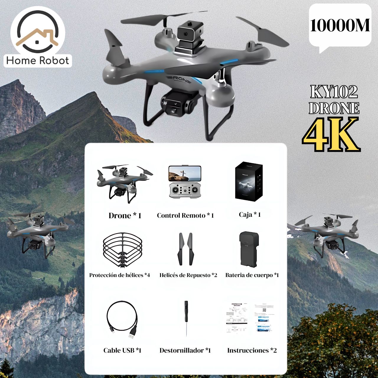 Dron camara doble 8k
