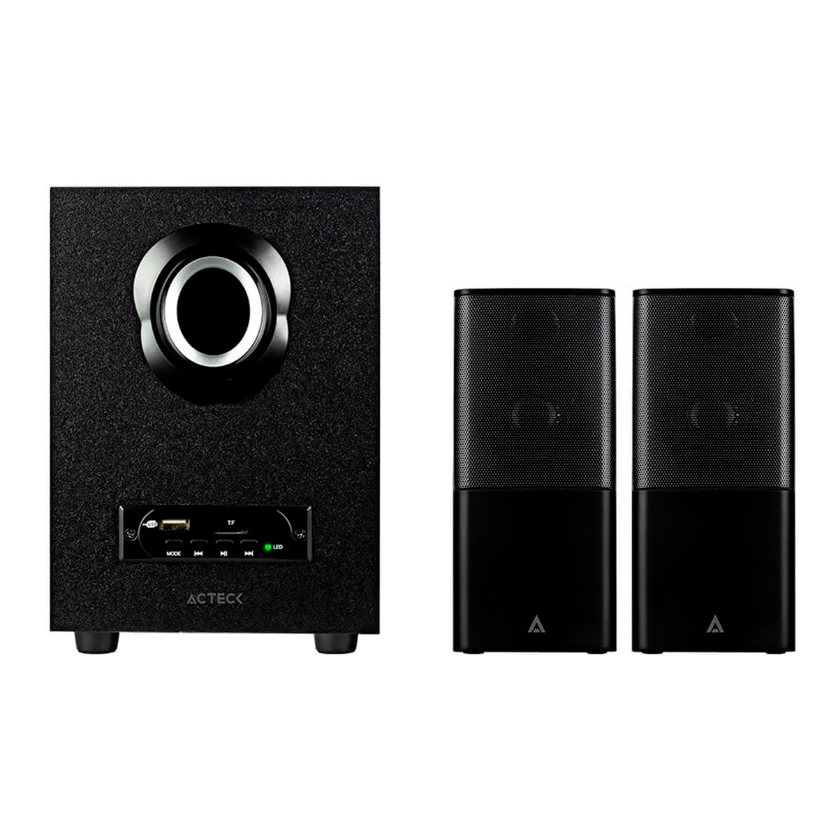Bocina Acteck 2.1 Bluetooth Negro Control de Volumen
