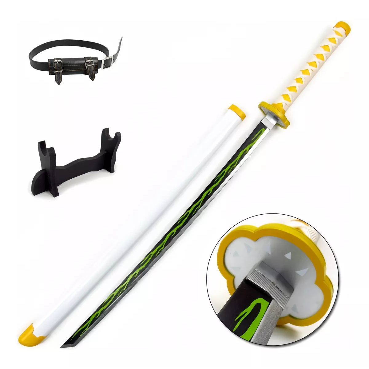 104cm Katana De Madera Demon Slayer Colección Agatsuma Zenitsu
