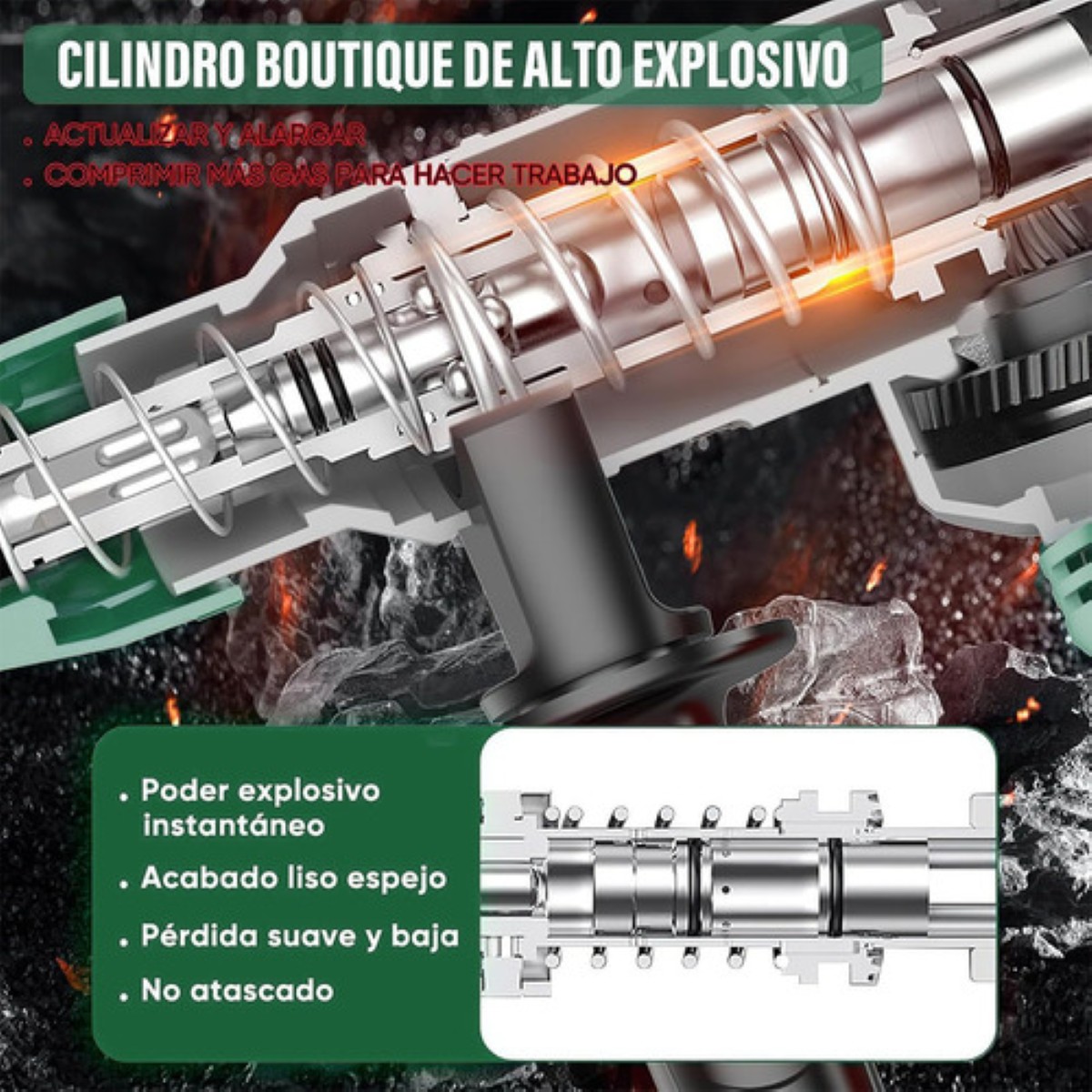 Taladro Rotomartillo Cincelador Perforador Sds Demoledor NEGRO VERDE