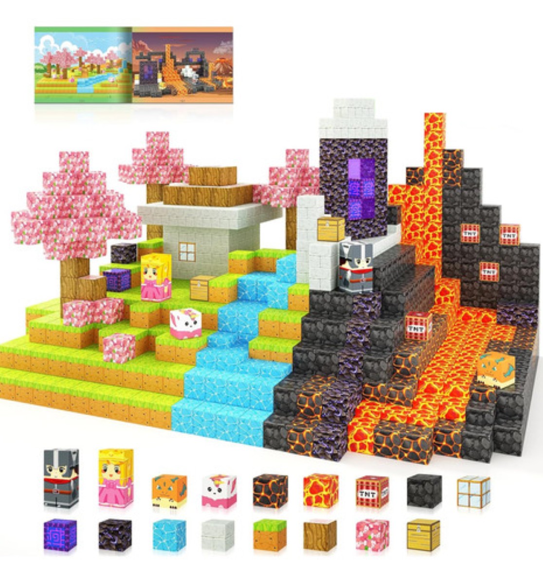 BLOQUES MAGNÉTICOS DE CONSTRUCCIÓN 100 PCS