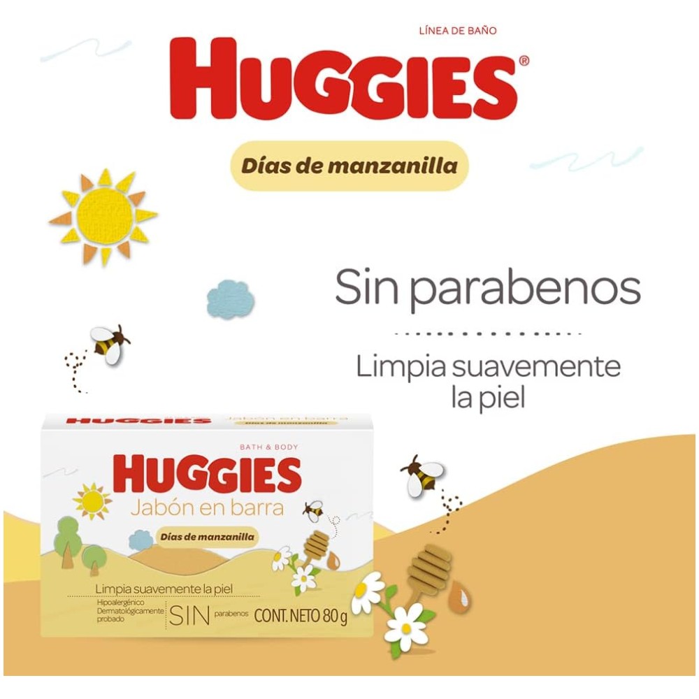 Huggies Combo 44 Pañales, 160 Toallitas, Shampoo, Crema Recien Nacido, Jabon Manzanilla, 6 Piezas