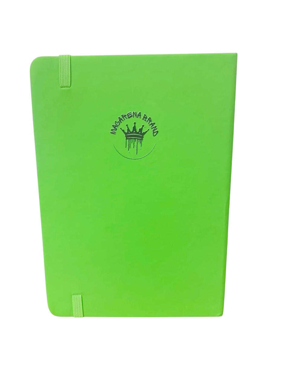 Libreta estilo francés verde con hojas rayadas, La pantera rosa